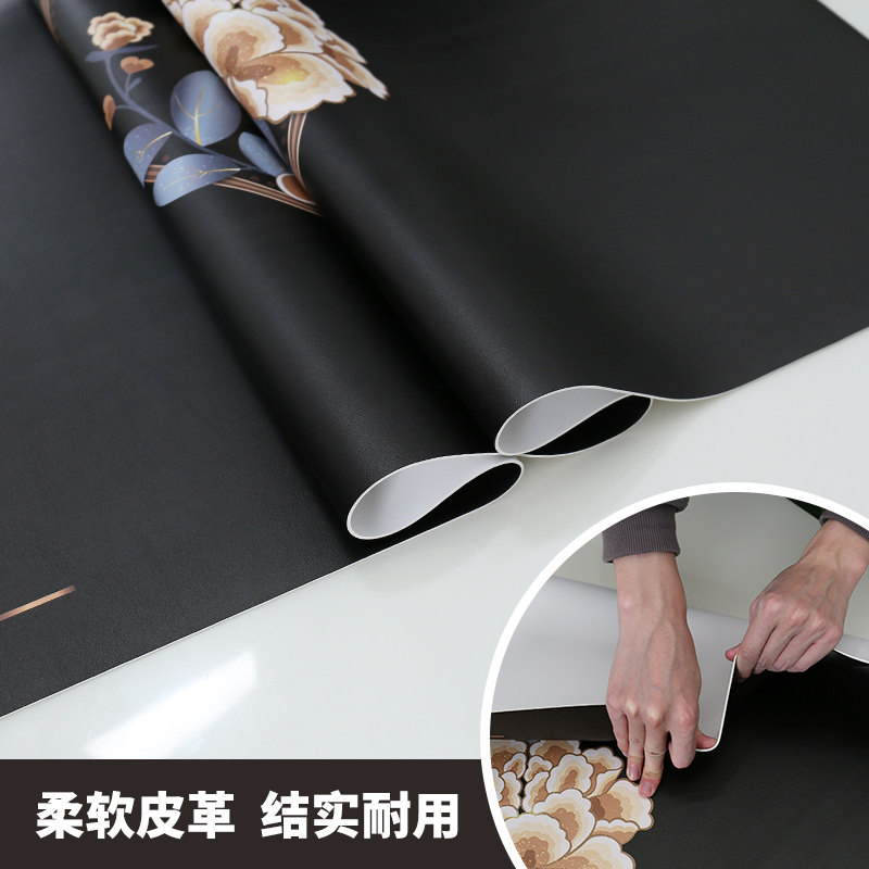 皮革床头柜盖布 新中式桌垫防水pvc桌布防油防烫免洗垫子防尘罩套