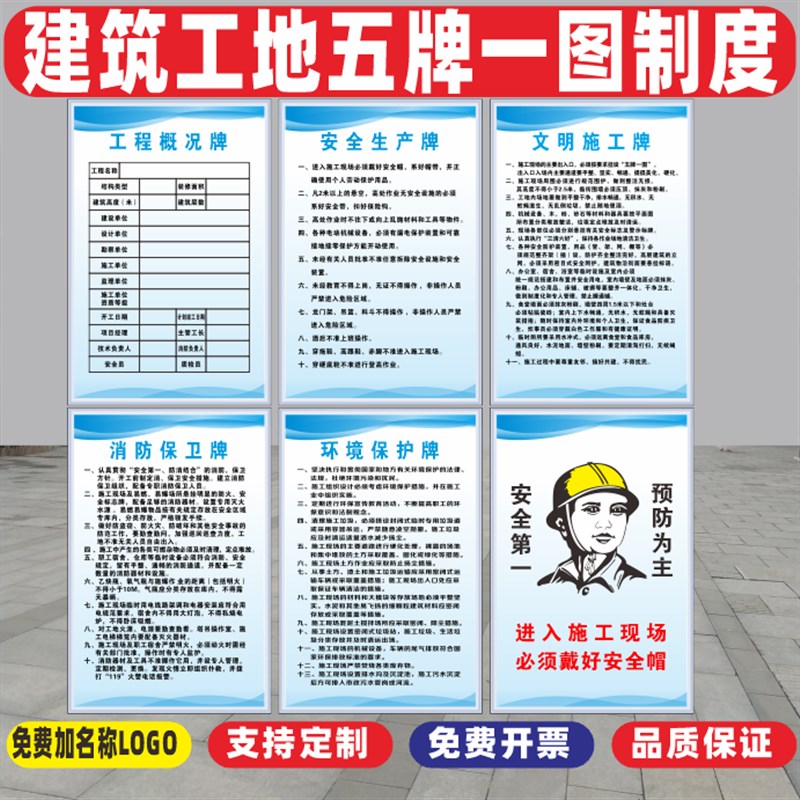 建筑工地施工制度牌八大员岗位职责项目经理岗位制度材料员资料员