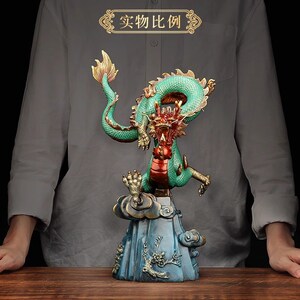 威弗列德铜招财家居玄关办公室搬家店铺青龙乔迁开业礼品祝福摆件