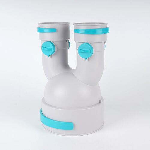 新风系统U型三通配件Y型分支器弯头直接新风pe管三通新风管道配件