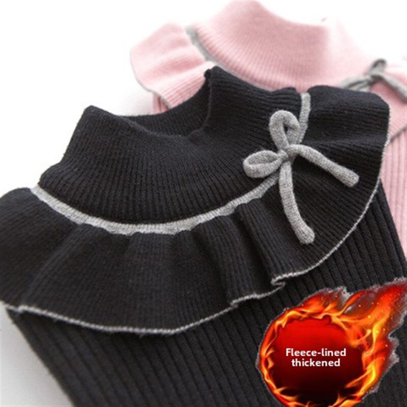 女童秋冬季毛衣洋气内搭儿童加绒加厚针织打底衫十岁中大童装女孩