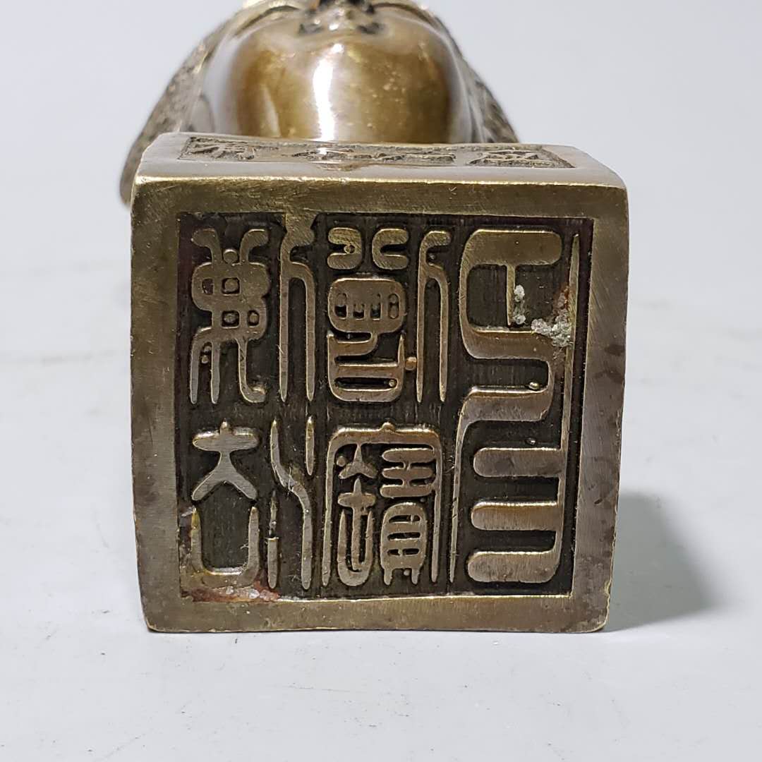 铜观音印章佛头玉印有求必应四面纯铜人物家居饰品工艺品摆件
