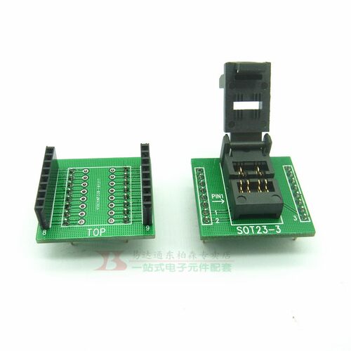 贴片三极管测试座 SOT23 3脚 1.778MM脚距体宽2.66MM双位测试座
