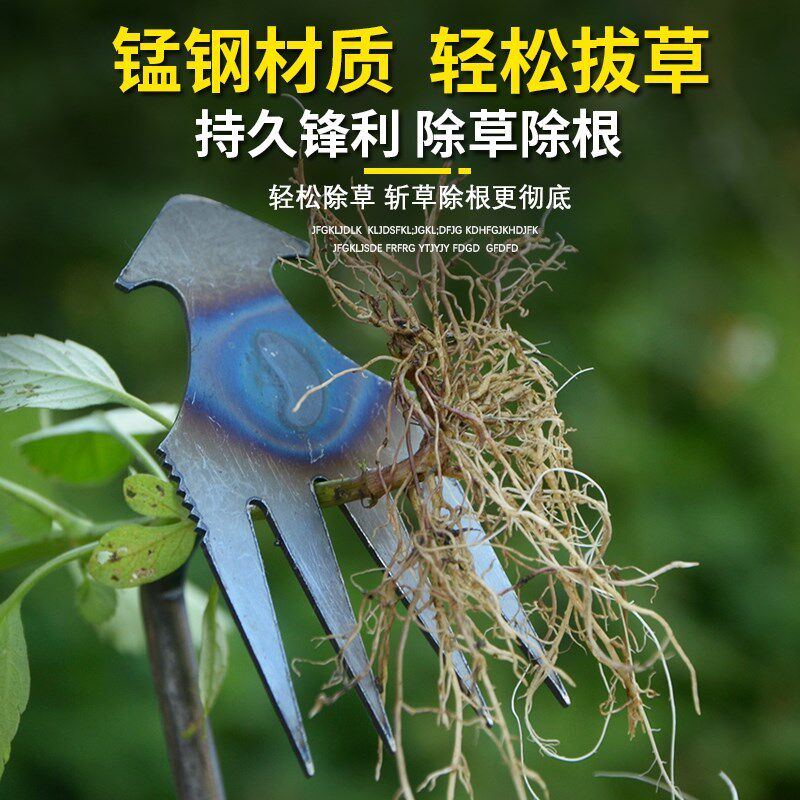 拔草器除草神不弯腰不锈钢挖野菜锄头连根多功能缝隙钩器专用工具