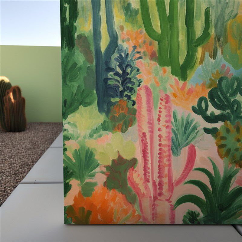布纸有爱 缤纷仙人掌 治愈系卧室装饰画植物花卉小清新竖版挂画