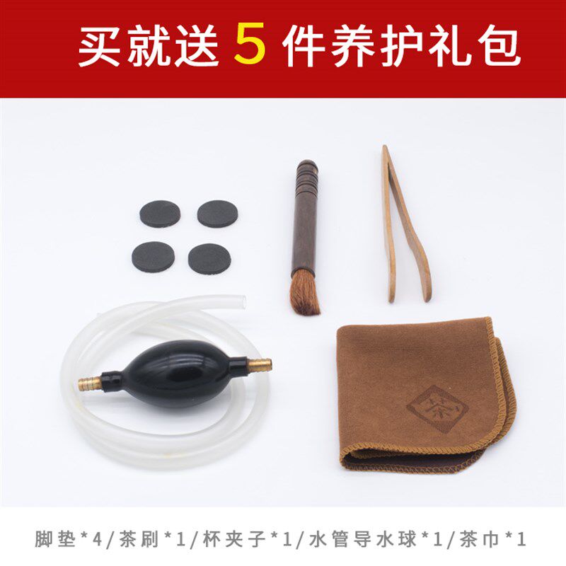 小型茶盘青石石头功夫茶具40cm石磨复古圆形简易茶台家用简约