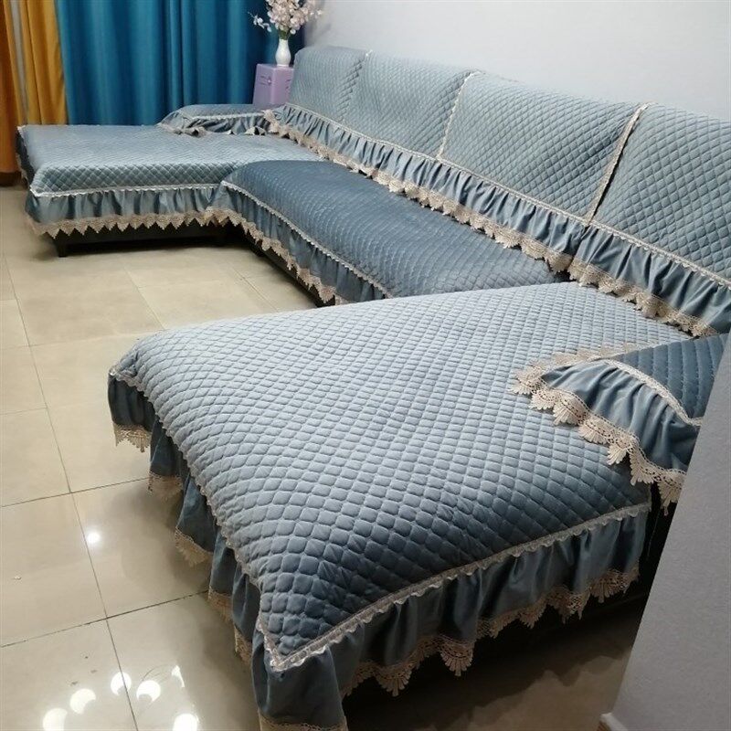 U型双贵妃休闲沙发垫靠背巾全套盖巾4米2以内大款布艺沙发垫新款