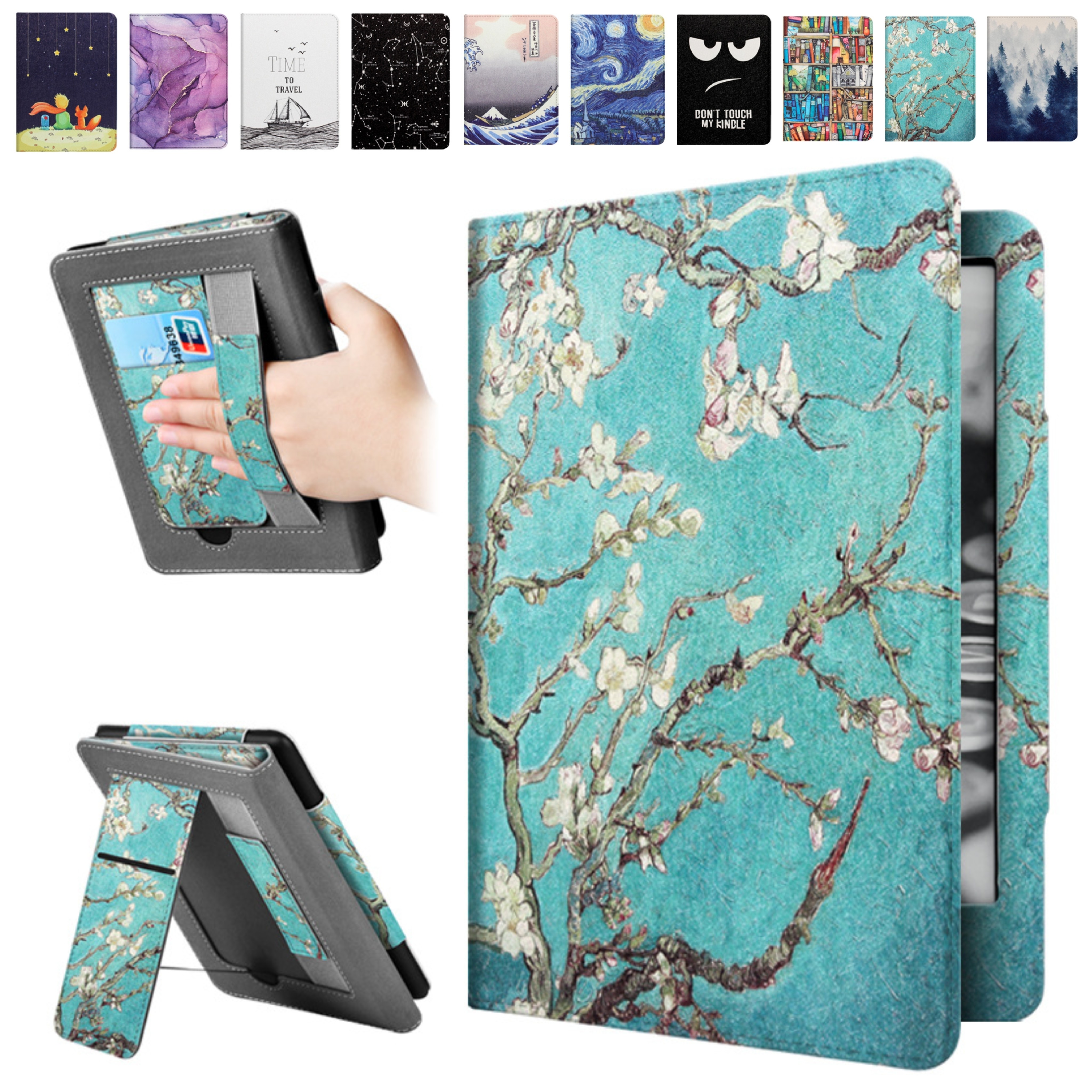 适用kindle oasis手持支架保护套paperwhite654321磁吸保护壳竖屏支撑青春版电子书壳kindle8代11代皮套558壳