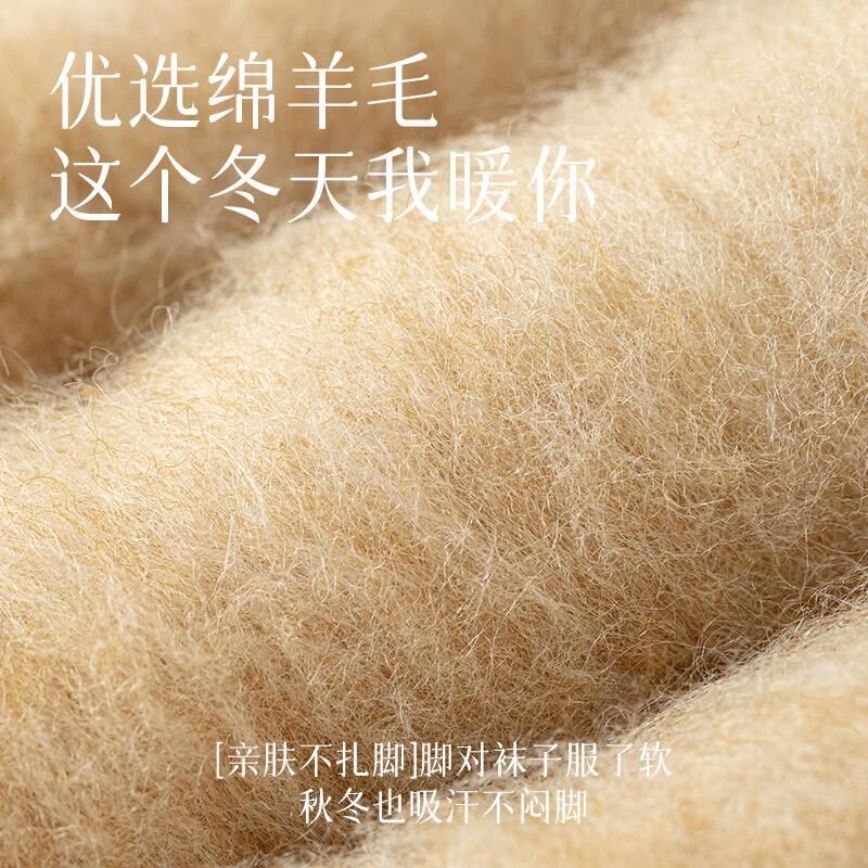 小腿袜女秋冬长筒袜子冬季羊毛加绒加厚保暖高筒黑色防寒护腿长袜