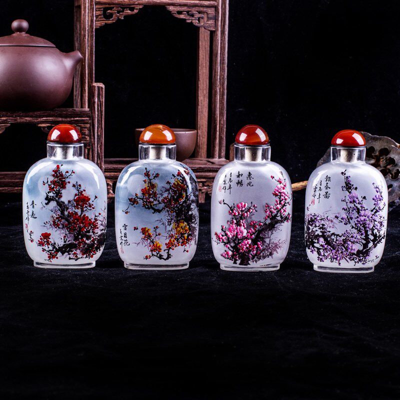 中国风礼品匠心独韵内画鼻烟壶中国特色工艺品送老外出国高档创意
