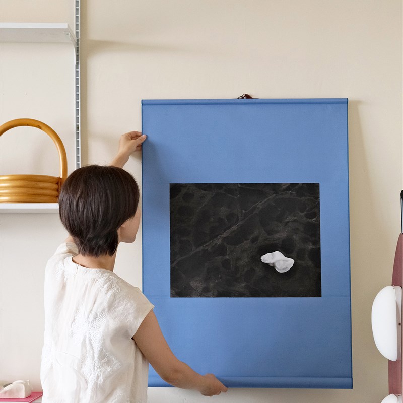 贝壳 黑白摄影卷轴画中古风墙饰咖啡厅挂画氛围感挂饰拙感装饰画