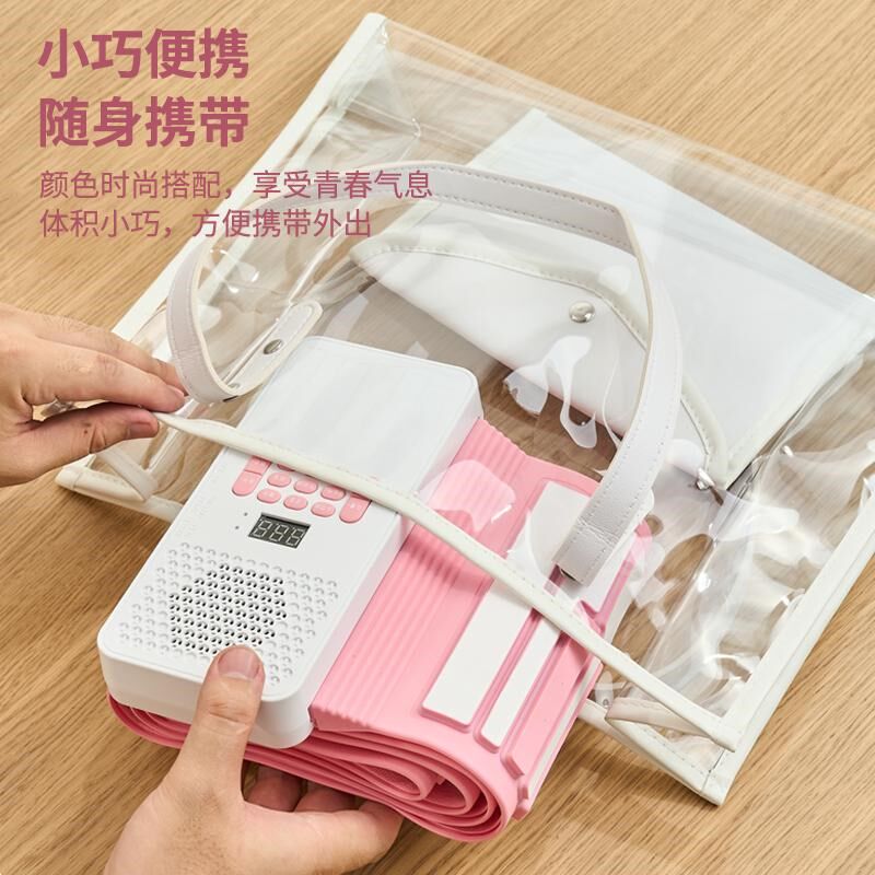 粉色手卷电子钢琴88键盘折叠便携式入门初学者儿童幼师女自学家用