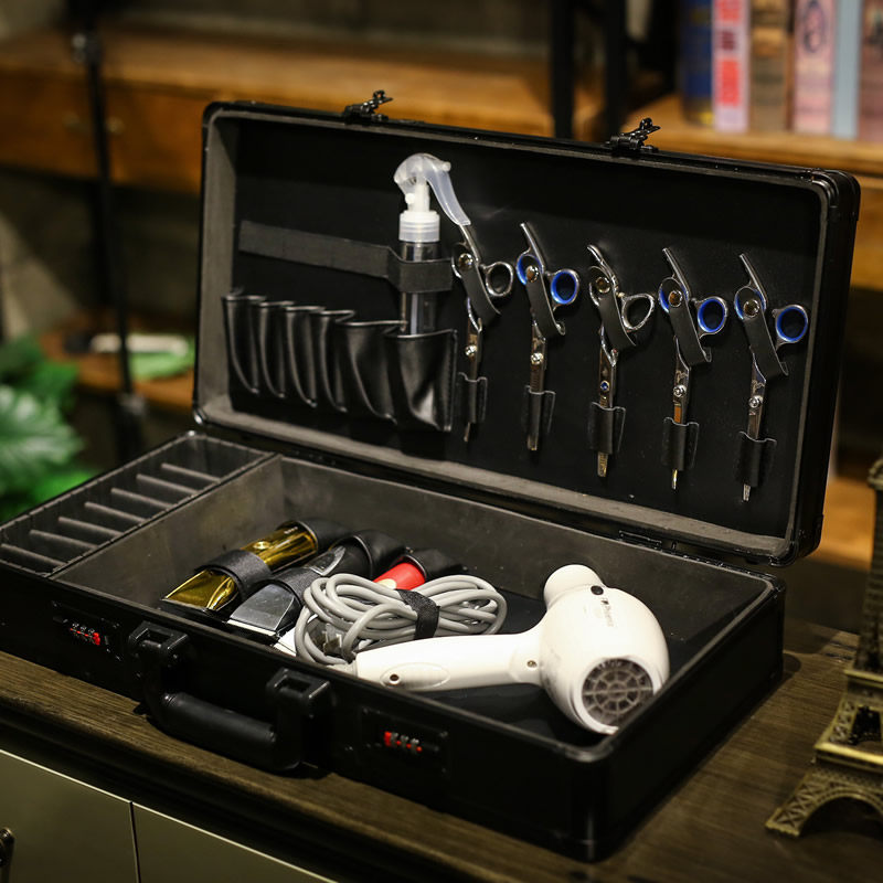 网红高档美发工具箱发型师专用理发店手提油头美发师理发工具箱包