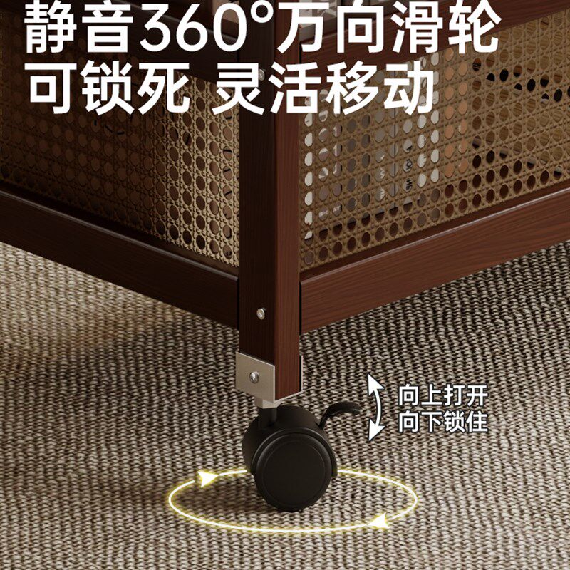 移动茶几边几可移动茶台沙发旁边柜客厅阳台茶桌实木小型创意角几