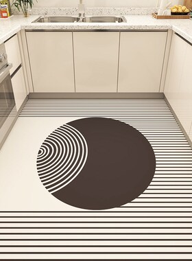 简约厨房全铺地垫家用防水防油可裁剪脚垫餐厅一擦即净皮革地垫毯