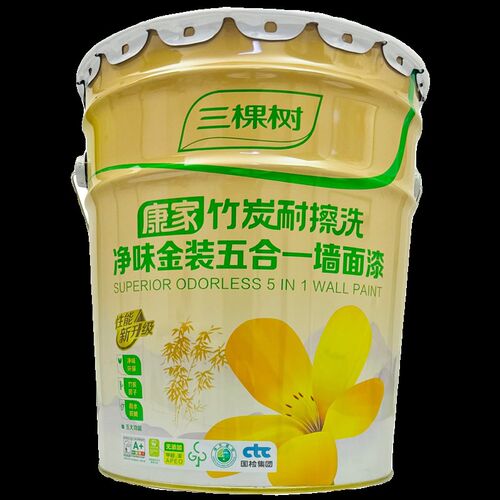 三棵树康家金装净味竹炭五合一耐擦洗内墙漆乳胶漆环保墙面漆自刷