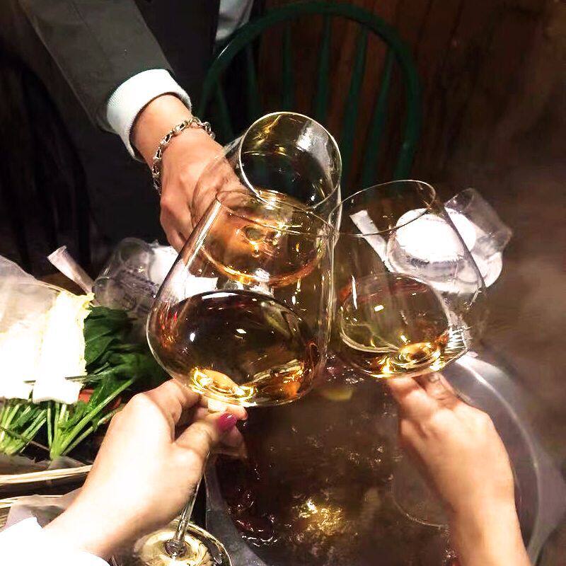 红酒杯套装水晶家用欧式大肚葡萄酒杯高端勃艮第大号高脚杯 2个