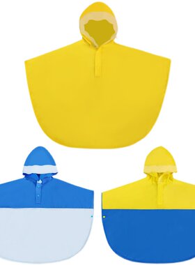 儿童斗篷雨衣定制小学生雨披定做印字logo套头无袖托管班接送服