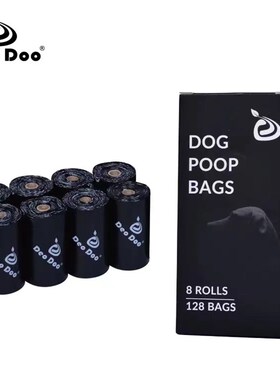 Deo Doo宠物拾便袋垃圾袋猫狗屎袋黑色环保可降解狗狗捡屎袋加厚