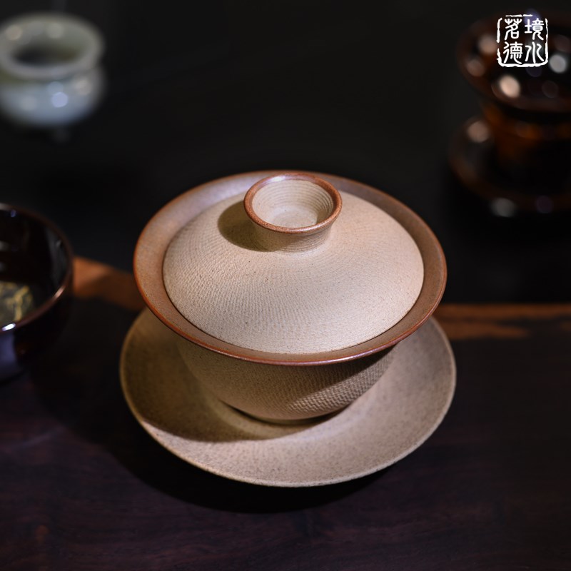 境水茗德景德镇陶瓷茶具泡茶碗全手工功夫茶具三才盖碗主人茶杯
