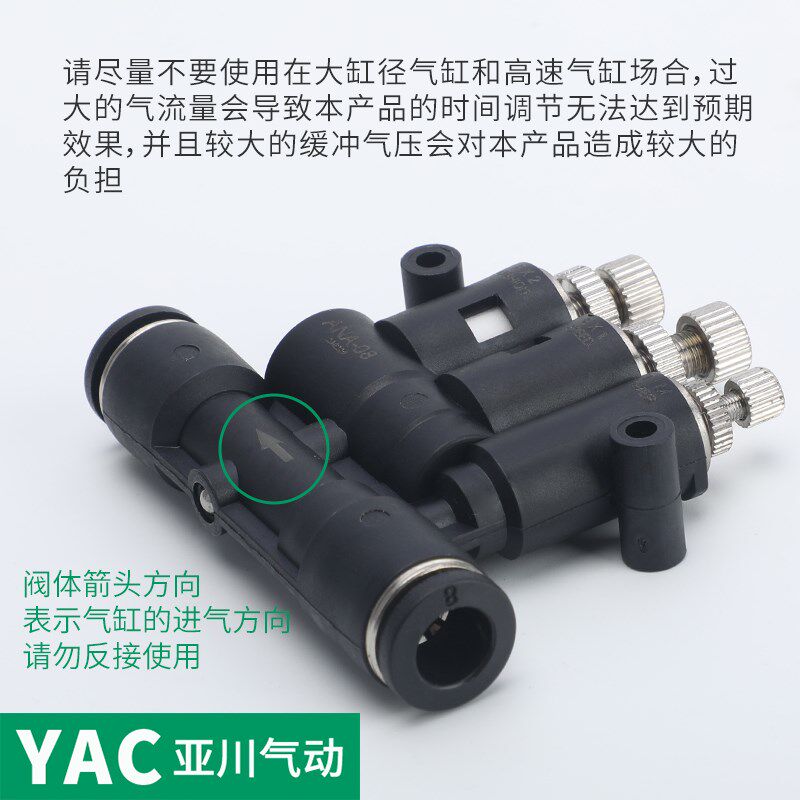 可调气缓冲接头外置速度08控制阀10气缸调速节流阀气动SA-06