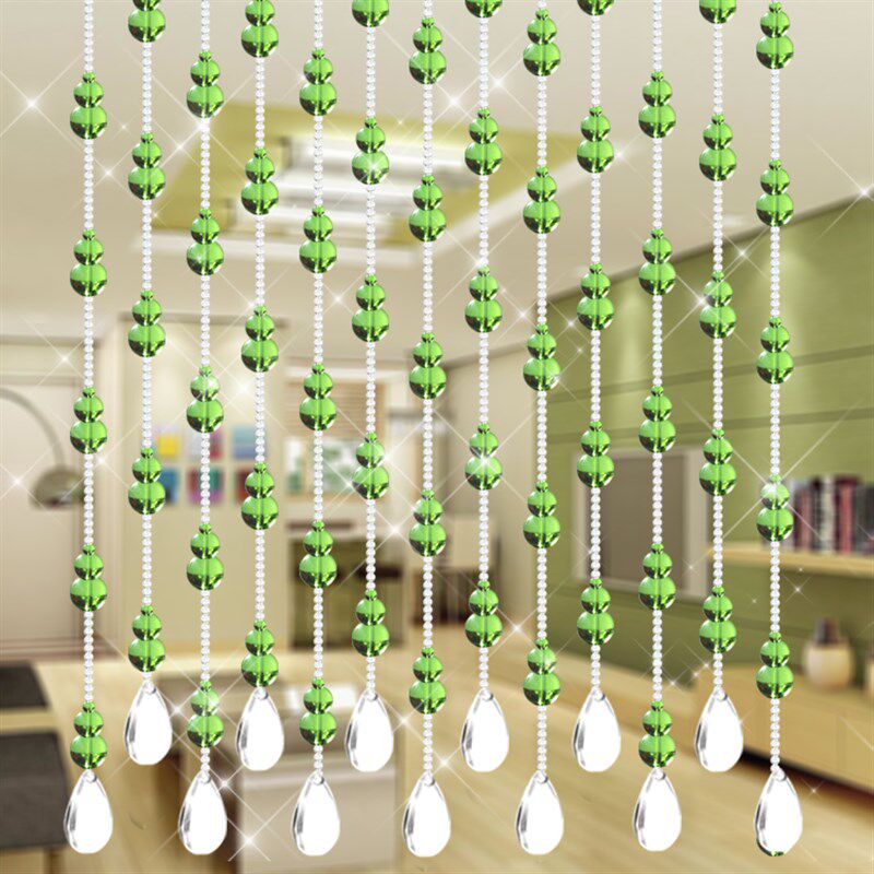 水晶珠帘门帘客厅隔断帘水晶帘过道装饰帘珠子散珠diy手工材料包