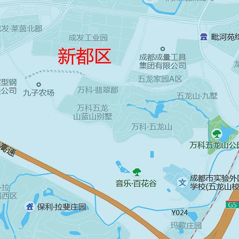 2023新款成都市城区地图办公室挂图高清防水墙壁装饰实物推荐定制