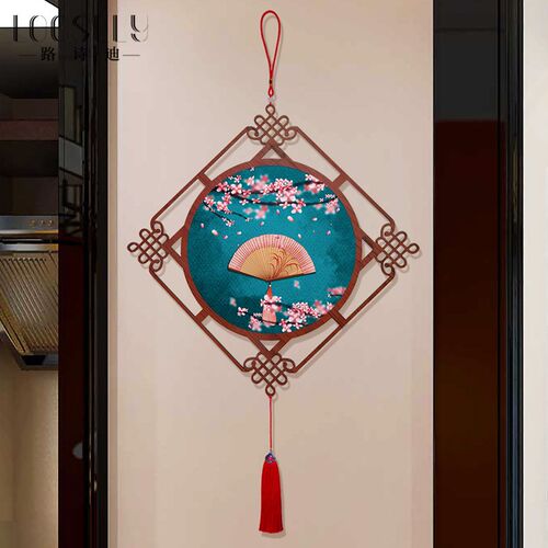 富贵花鸟中国结大挂件新中式玄关客厅装饰画餐厅书房走廊过道挂饰