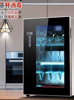 机二星级消毒柜带烘干茶具消小型台面器红酒杯茶楼水杯桌面家用