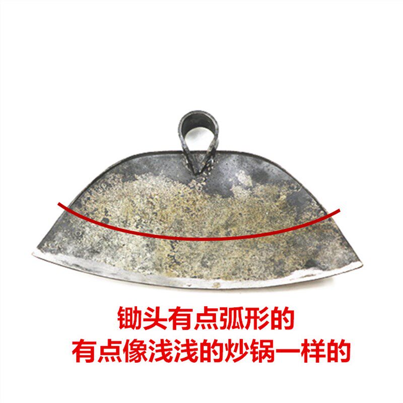 锄头弹簧钢手工锻打锄头农具靶子配柄锄头翻地开垦锄锅子锄草包邮