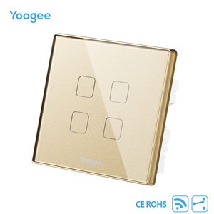 yoogee优阁智能触摸开关遥控面板86型零火线单接收四开兼容博联