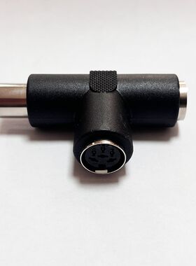 6芯手拉手会议话筒转接头6针公对母一分二T型三通分线器
