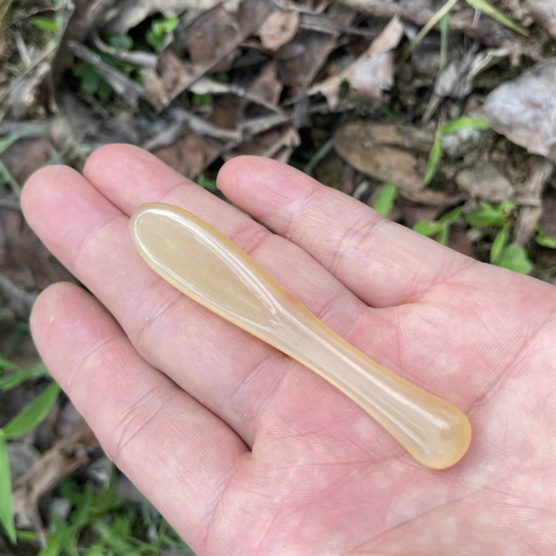 迷你透 短圆柄 天然牛羊角毛衣勾针柄毛线手钩编织工具 手工定制