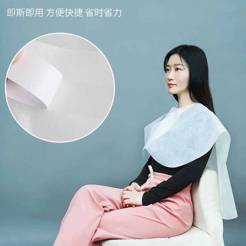 一次性美发披肩围布烫染发专用加厚防水防油防染膏定制logo印店名
