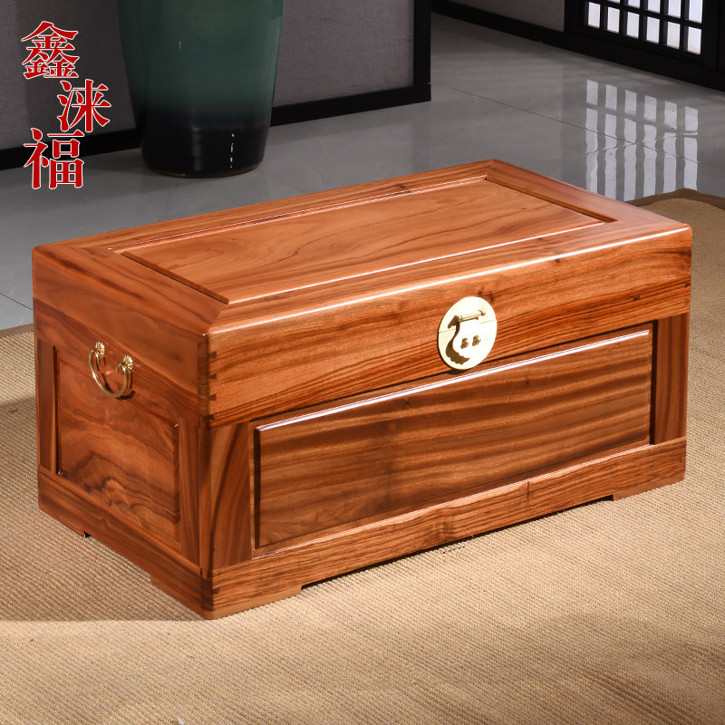 百年老樟木箱子仿古红樟木箱婚嫁箱储物箱字画箱收藏六面整板木箱