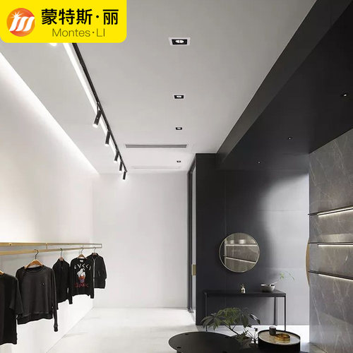 双头斗胆灯led格栅灯嵌入式射灯开孔20x10店铺商用服装店小天花灯