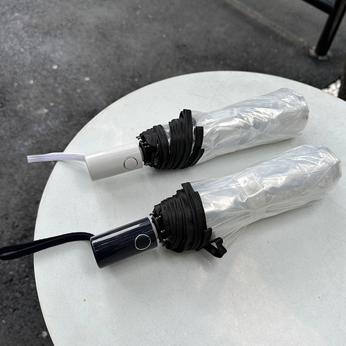 透明雨伞全自动大号折叠创意网红伞结实耐用高颜值男女生手动伞小