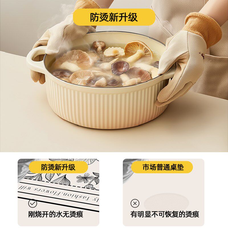 餐桌保护膜家用耐磨防水防油简约高级餐桌垫隔热茶几PVC保护桌垫