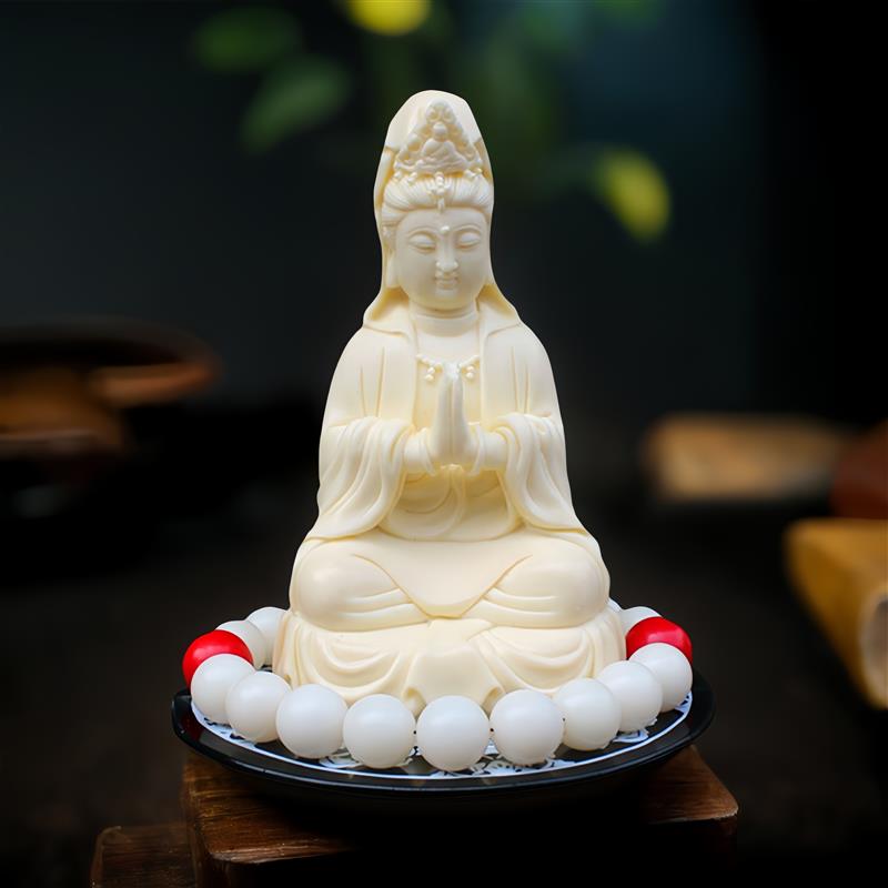耐高温汽车摆件平安观音佛像车载菩萨高档大气中控台车内装饰用品
