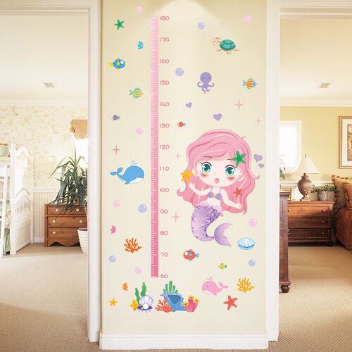 身高贴3d立体墙贴画宝宝卡通测量身高尺神器儿童房间女孩墙面装饰