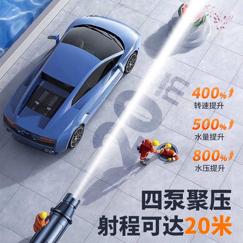 洗车机220v高压家用水枪强力洗地大功率洗车水泵增压清洗机刷车抢