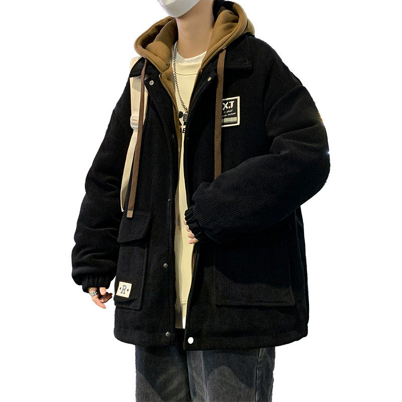 秋冬款棉服外套13男孩初高中学生14加绒加厚15岁大童冬装夹克棉衣