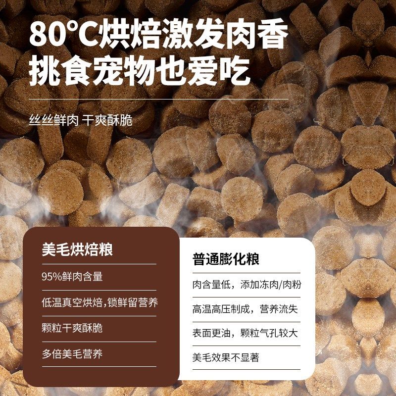 【U享礼】伯纳天纯全价鲜肉美毛亮毛烘焙猫粮试吃50g*3包图片
