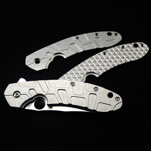 蜘蛛C156钛合金贴片 刀柄钛合金蜘蛛SPYDERCO C156钛合金刀柄手柄