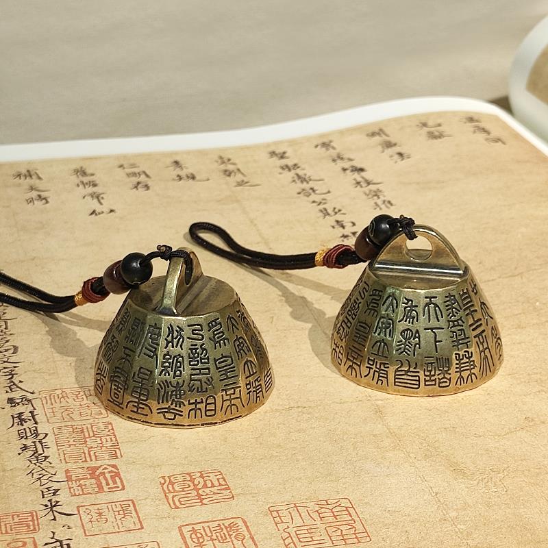 黄铜秦诏文权镇尺仿古紫铜创意压书秤砣 文房四宝配件送礼纪念铜