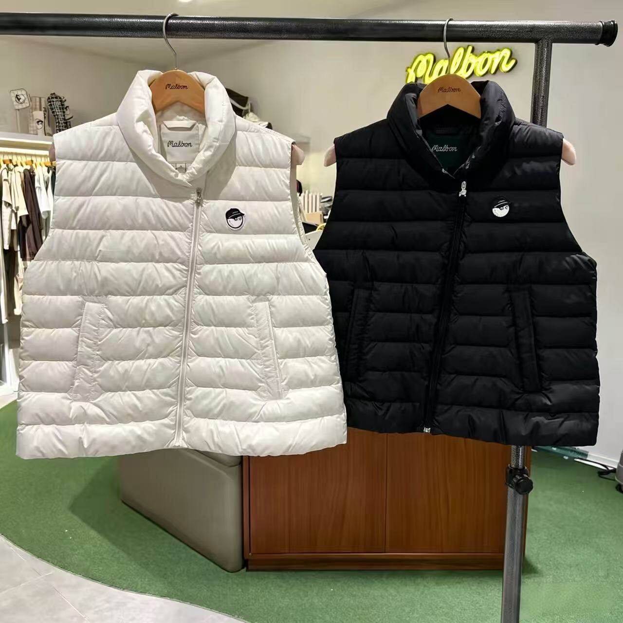 秋冬保暖立领高尔夫女棉马甲
