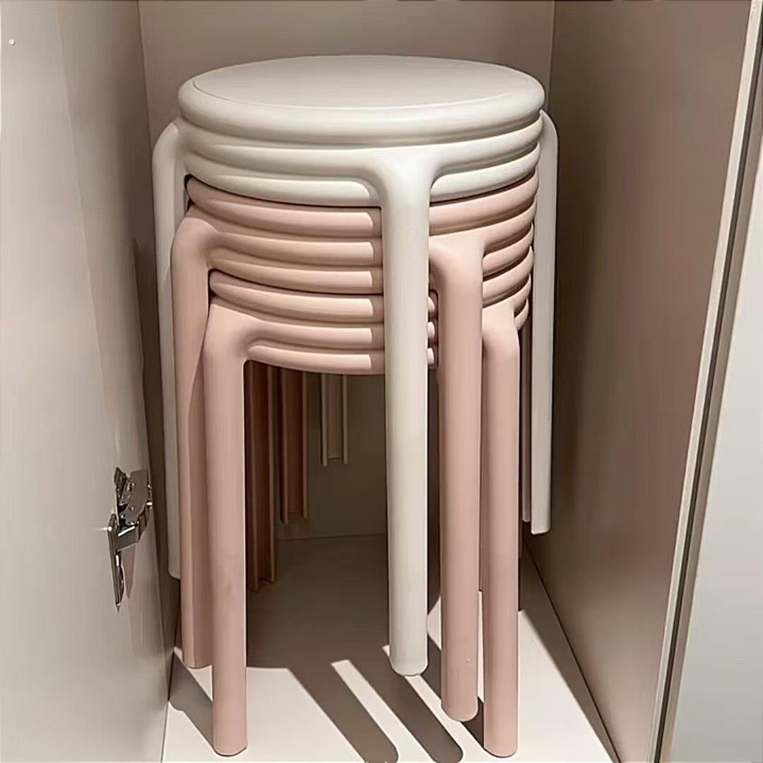 【新家的100个快递】客人备用凳子家用高级感餐凳可叠放结实耐用