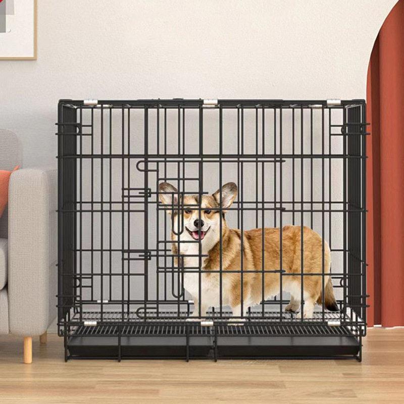 狗笼子可折叠加粗中小型犬室内狗窝柯基泰迪带厕所宠物别墅猫笼图片