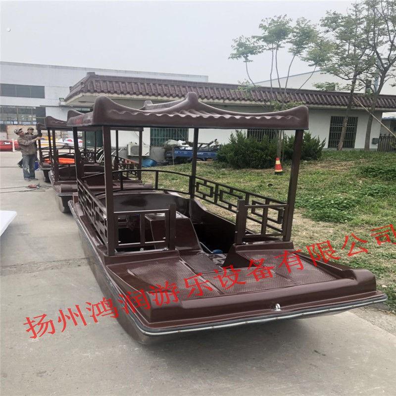 四人座仿古画舫脚踏船加宽户外景区专用脚蹬船多色古风加厚观光船