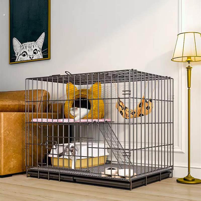 幼猫专用猫笼子家用室内养猫咪超大自由空间猫窝可折叠别墅厕所一